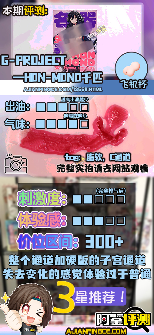 G-project——“HON-MONO千匹”评测！整个通道加硬的版本，宫口的感觉立刻就消失了 – 阿鉴评测